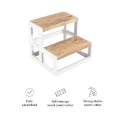 Pemberly Row Modern Metal Bed Steps With Iron Frame In White 31 Pemberly Row Modern Metal Bed Steps With Iron Frame In White -Cymax Sales 2461003 15 L