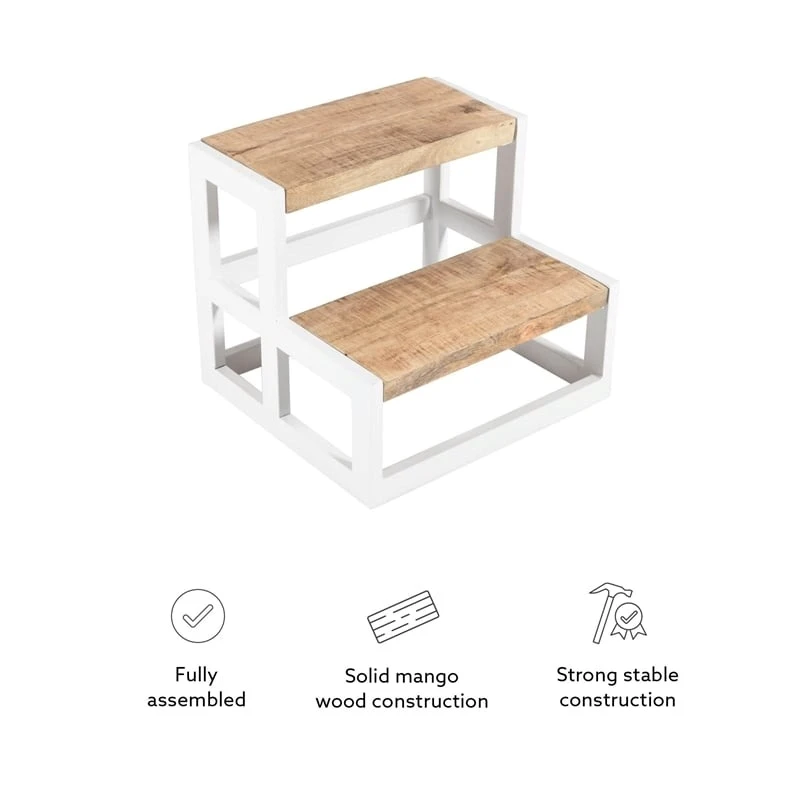 Pemberly Row Modern Metal Bed Steps With Iron Frame In White 15 Pemberly Row Modern Metal Bed Steps With Iron Frame In White - Image 15