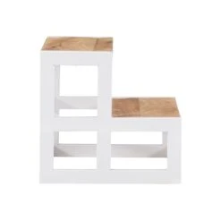 Pemberly Row Modern Metal Bed Steps With Iron Frame In White 22 Pemberly Row Modern Metal Bed Steps With Iron Frame In White -Cymax Sales 2461003 3 L