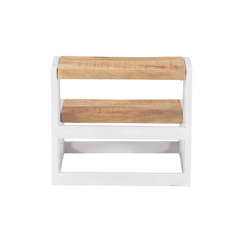 Pemberly Row Modern Metal Bed Steps With Iron Frame In White 8 Pemberly Row Modern Metal Bed Steps With Iron Frame In White - Image 8