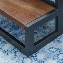 Pemberly Row Modern Metal Bed Steps With Iron Frame In Gunmetal Gray -Cymax Sales 2461158 9 L