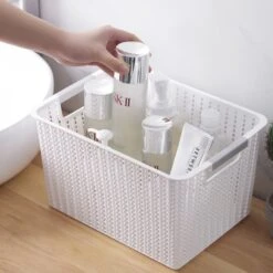 HANAMYA Storage Basket Organizer With Handle 7 Liter In White (Set Of 6) -Cymax Sales 2461546 3 L