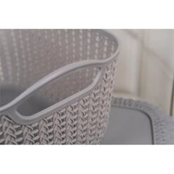 HANAMYA Storage Basket Organizer With Handle 20 Liter In Beige (Set Of 4) -Cymax Sales 2461579 5 L