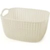 HANAMYA Storage Basket Organizer With Handle 9 Liter In Gray (Set Of 6)