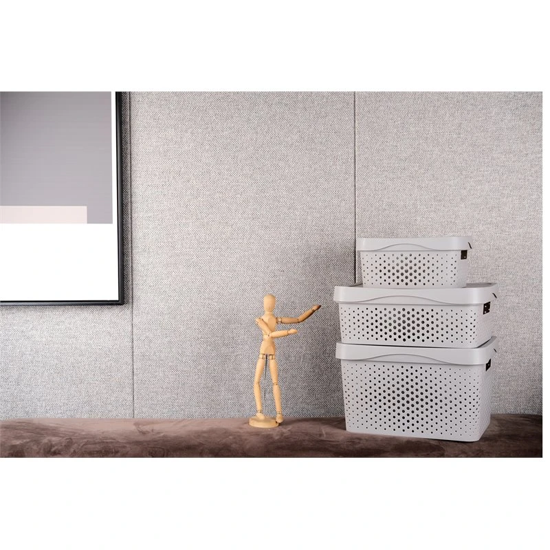 HANAMYA Lidded Storage Organizing Container 16 Liter In Gray (Set Of 4) 3 HANAMYA Lidded Storage Organizing Container 16 Liter In Gray (Set Of 4) - Image 3