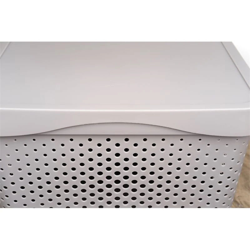 HANAMYA Lidded Storage Organizing Container 16 Liter In Gray (Set Of 4) 9 HANAMYA Lidded Storage Organizing Container 16 Liter In Gray (Set Of 4) - Image 9