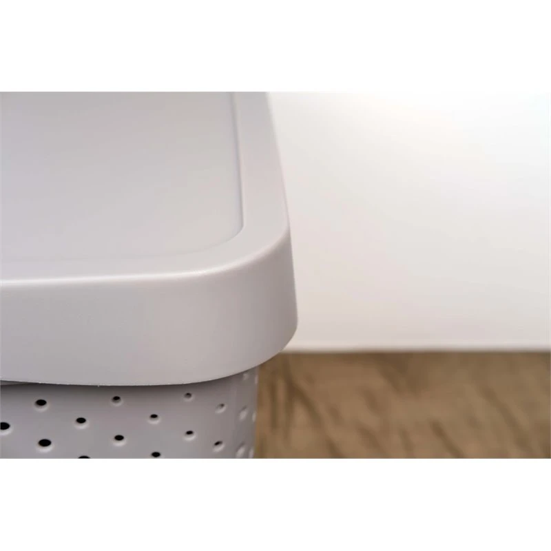 HANAMYA Lidded Storage Organizing Container 16 Liter In Gray (Set Of 4) 10 HANAMYA Lidded Storage Organizing Container 16 Liter In Gray (Set Of 4) - Image 10