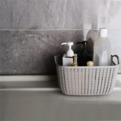 HANAMYA Storage Basket Organizer With Handle 9 Liter In Gray (Set Of 6) -Cymax Sales 2461583 3 L 1