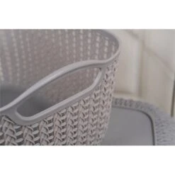 HANAMYA Storage Basket Organizer With Handle 9 Liter In Gray (Set Of 6) -Cymax Sales 2461583 4 L 1