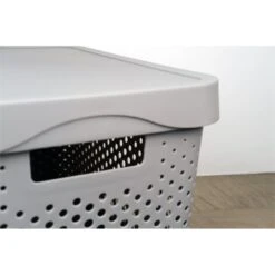 HANAMYA Lidded Storage Organizing Container 5 Liter In Gray (Set Of 6) -Cymax Sales 2461584 7 L