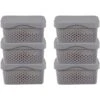 HANAMYA Lidded Storage Organizing Container 5 Liter In Gray (Set Of 6)