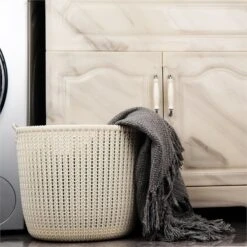 HANAMYA Storage Laundry Basket 20 Liter In Beige (Set Of 4) -Cymax Sales 2461589 2 L