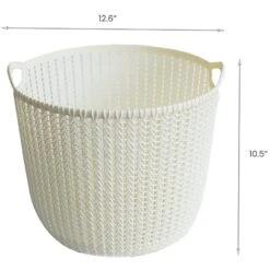 HANAMYA Storage Laundry Basket 20 Liter In Beige (Set Of 4) -Cymax Sales 2461589 3 L