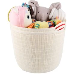 HANAMYA Storage Laundry Basket 37 Liter In Beige (Set Of 2)