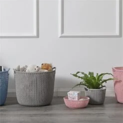 HANAMYA Storage Laundry Basket 20 Liter In Beige (Set Of 4) -Cymax Sales 2461594 2 L