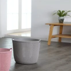 HANAMYA Storage Laundry Basket 20 Liter In Beige (Set Of 4) -Cymax Sales 2461594 3 L