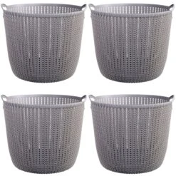HANAMYA Storage Laundry Basket 20 Liter In Beige (Set Of 4) -Cymax Sales 2461594 4 L