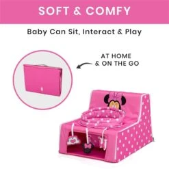 Delta Children Minnie Mouse Fabric Sit & Play Portable Activity Seat In Pink -Cymax Sales 2468109 3 L
