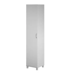 Pemberly Row Transitional 16" Utility Storage Cabinet In White -Cymax Sales 2468829 L