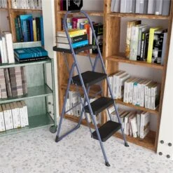 COSCO 3-Step BIG Step Step Stool 225 Lb. Weight Capacity ANSI Type II In Navy -Cymax Sales 2474474 15 L