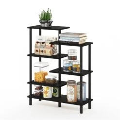 Furinno Turn-N-Tube Engineered Wood 6-Tier Accent Display Rack In Oak Gray -Cymax Sales 2476343 3 L