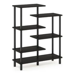 Furinno Turn-N-Tube Engineered Wood 6-Tier Accent Display Rack In Oak Gray -Cymax Sales 2476343 L