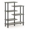 Furinno Turn-N-Tube Engineered Wood 6-Tier Accent Display Rack In Oak Gray