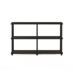Furinno Turn-N-Tube Wood 3-Tier Double Size Storage Display Rack In Espresso -Cymax Sales 2477790 2 L