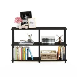 Furinno Turn-N-Tube Wood 3-Tier Double Size Storage Display Rack In Espresso -Cymax Sales 2477790 4 L