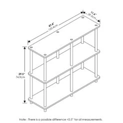 Furinno Turn-N-Tube Wood 3-Tier Double Size Storage Display Rack In Espresso -Cymax Sales 2477790 5 L