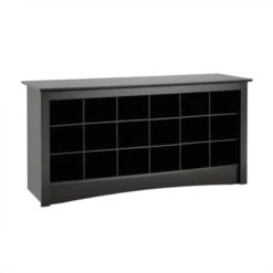 Prepac 18 Cubby Shoe Storage Bench In Black -Cymax Sales 248247 1 L 1