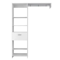 TUHOME Manchester 150 Closet System Engineered Wood Closet Systems In White -Cymax Sales 2501823 4 L 1