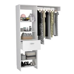 TUHOME Manchester 150 Closet System Engineered Wood Closet Systems In White -Cymax Sales 2501823 5 L 1