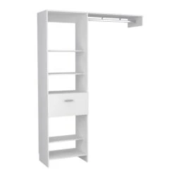TUHOME Manchester 150 Closet System Engineered Wood Closet Systems In White -Cymax Sales 2501823 6 L 1