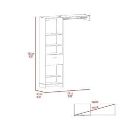 TUHOME Manchester 150 Closet System Engineered Wood Closet Systems In White -Cymax Sales 2501823 8 L 1