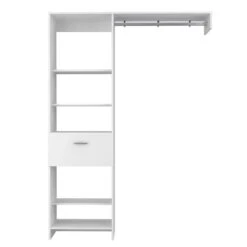 TUHOME Manchester 150 Closet System Engineered Wood Closet Systems In White -Cymax Sales 2501823 L 1