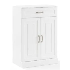 Crosley Furniture Stanton Traditional Wood Storage Cabinet In White