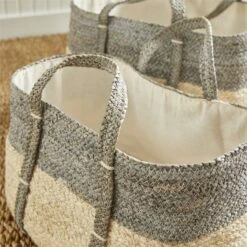 Napa Home & Garden Quinn Corn Husk Round Laundry Basket Natural/Gray (Set Of 2) 29 Napa Home & Garden Quinn Corn Husk Round Laundry Basket Natural/Gray (Set Of 2) -Cymax Sales 2509246 12 L