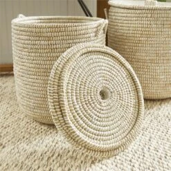 Napa Home & Garden Rivergrass Laundry Hamper Basket With Lids - White (Set Of 2) 14 Napa Home & Garden Rivergrass Laundry Hamper Basket With Lids - White (Set Of 2) -Cymax Sales 2509554 15 L