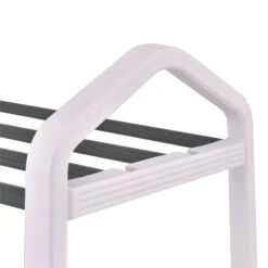 Alexent 4-Tier Heavy Duty Metal & Plastic Shoe Rack/Hallway Stand Shelf In White -Cymax Sales 2517317 4 L