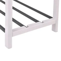Alexent 4-Tier Heavy Duty Metal & Plastic Shoe Rack/Hallway Stand Shelf In White -Cymax Sales 2517317 5 L