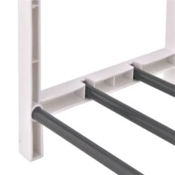Alexent 4-Tier Heavy Duty Metal & Plastic Shoe Rack/Hallway Stand Shelf In White -Cymax Sales 2517317 6 L