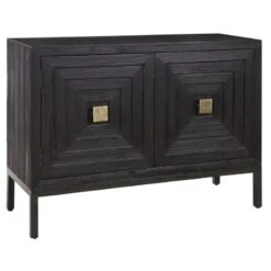 Bowery Hill Contemporary 2 Door Wood Cabinet In Ebony -Cymax Sales 2524470 15 L