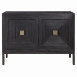 Bowery Hill Contemporary 2 Door Wood Cabinet In Ebony