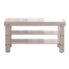 Roundhill Furniture Pina Quality Solid Wood Shoe Bench In White Finish