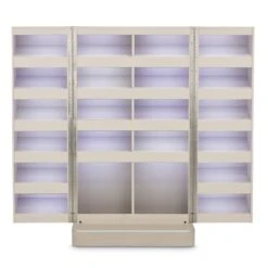 Michael Amini Eclipse Poplar Wood Footwear Cabinet In Moonlight Beige 20 Michael Amini Eclipse Poplar Wood Footwear Cabinet In Moonlight Beige -Cymax Sales 2542467 15 L