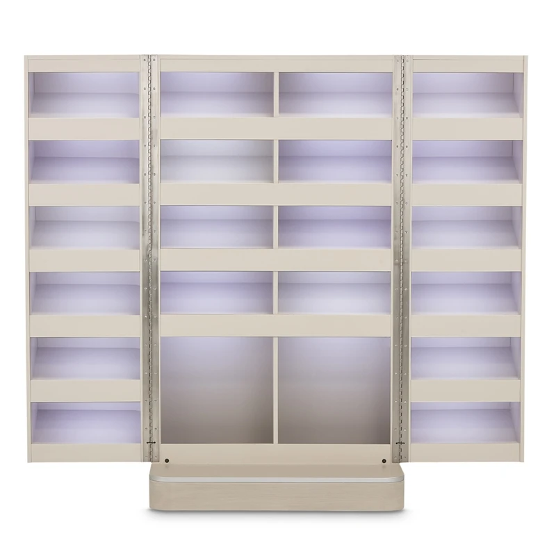 Michael Amini Eclipse Poplar Wood Footwear Cabinet In Moonlight Beige 5 Michael Amini Eclipse Poplar Wood Footwear Cabinet In Moonlight Beige - Image 5
