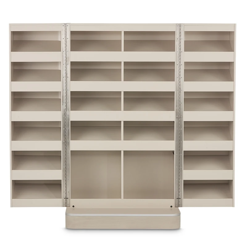 Michael Amini Eclipse Poplar Wood Footwear Cabinet In Moonlight Beige 6 Michael Amini Eclipse Poplar Wood Footwear Cabinet In Moonlight Beige - Image 6