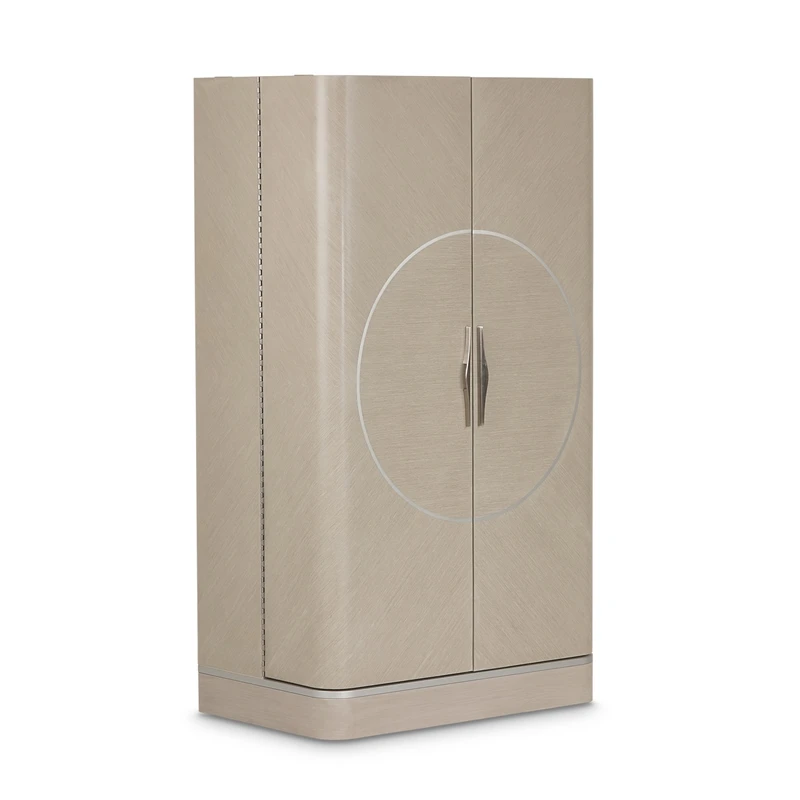 Michael Amini Eclipse Poplar Wood Footwear Cabinet In Moonlight Beige 8 Michael Amini Eclipse Poplar Wood Footwear Cabinet In Moonlight Beige - Image 8