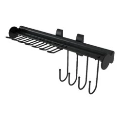 TUHOME Black Stainless Steel Pull Out Belt &Tie Rack Chrome Plated X2 Un -Cymax Sales 2544051 10 L